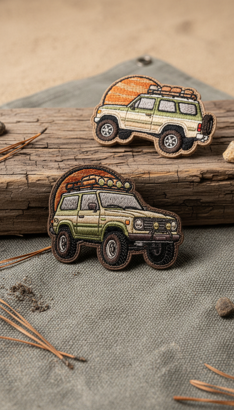 Embroidered Overlanding Patch With Iron-On Backing