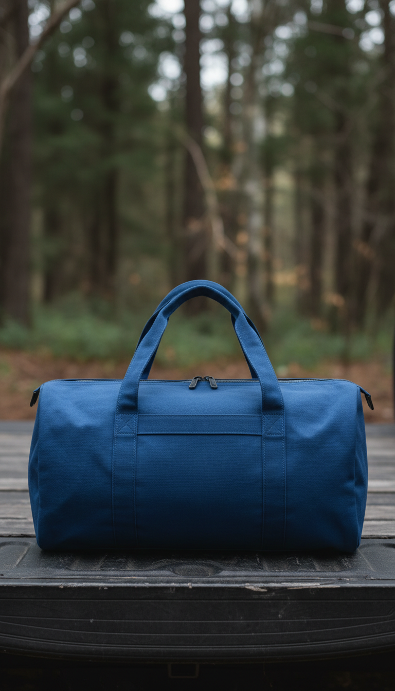Cobalt Blue Utility Canvas Duffel Bag