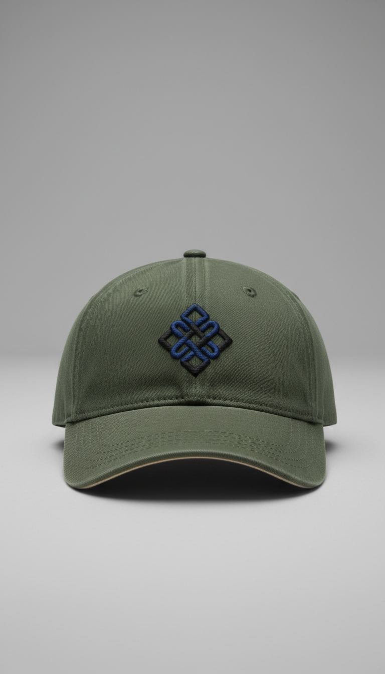 Logo-Embroidered Cap in Sage Green